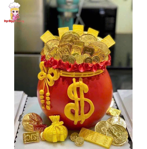 Bánh kem hủ vàng mừng khai trương thủ đức