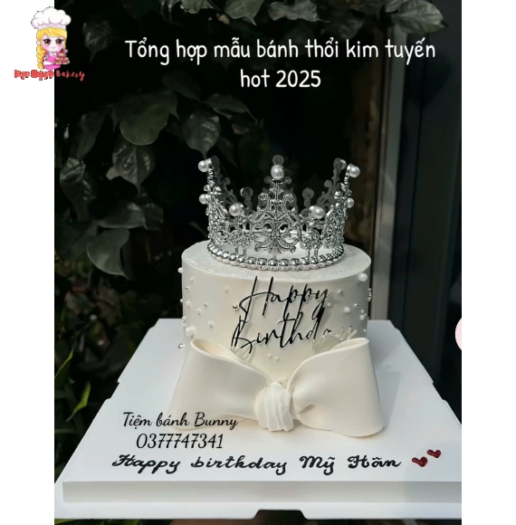 Tổng hợp những mẫu Bánh kem thổi kim tuyến hot 2025