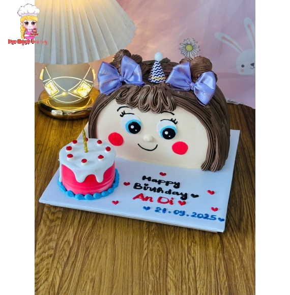 Bánh Kem dành cho bé gái gấu dâu