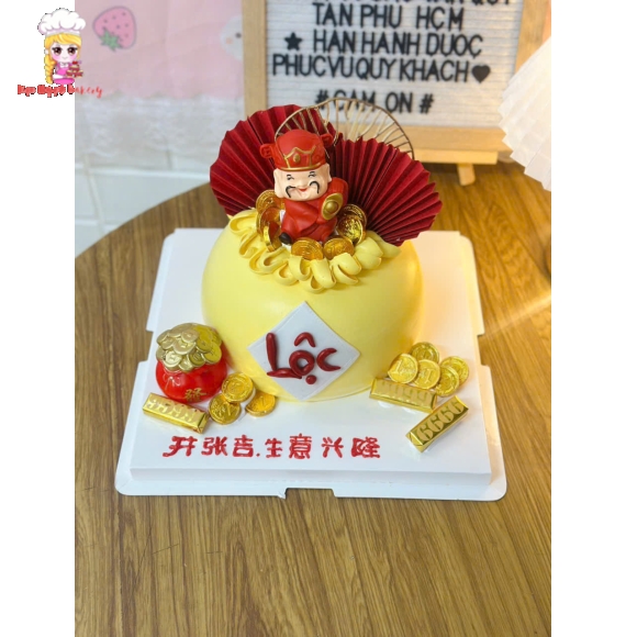 Bánh kem khai trương chữ Lộc