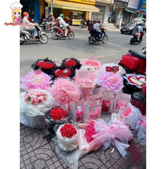 Hoa sáp 20/10 siêu hot tại Kẹo Ngọt -Tân Phú
