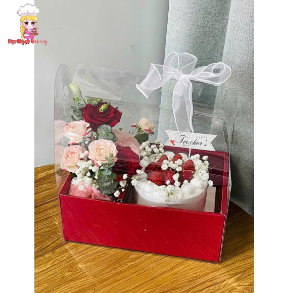 Sét hoa và bánh tone tặng thầy cô 20/11