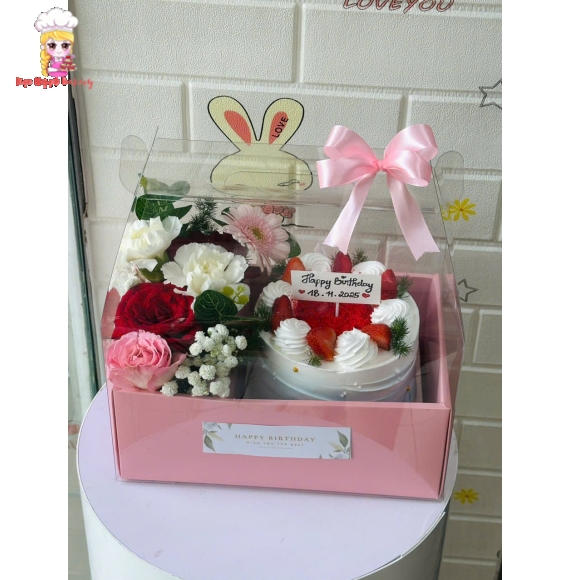 Sét hoa và bánh tone tặng thầy cô 20/11-kẹo ngọt bakery