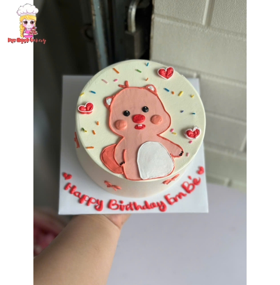 Bánh Kem hàn quốc đơn giản vẻ hình chibi 