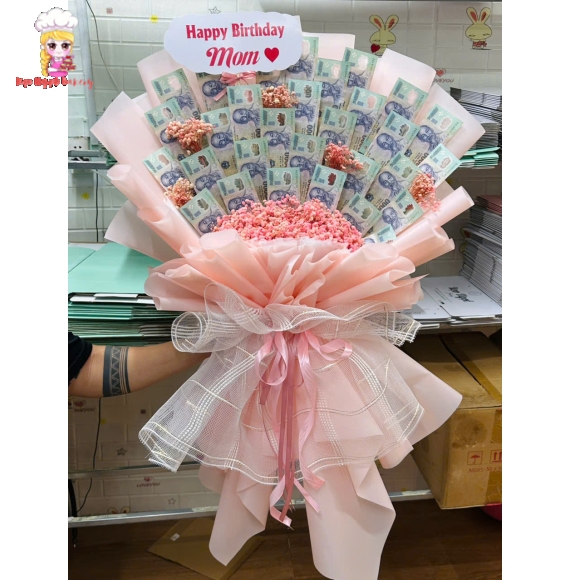 Hoa tiền tờ 500k tặng mẹ yêu 