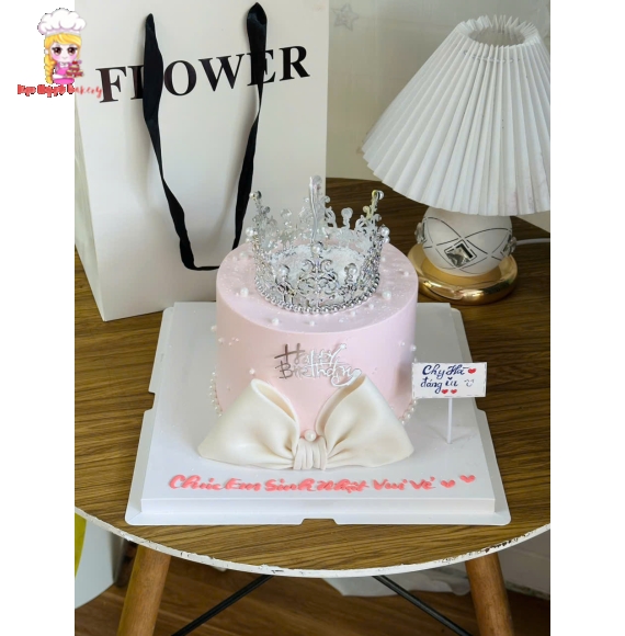 Bánh kem kim tuyến bling hot tại kẹo ngọt tone hồng