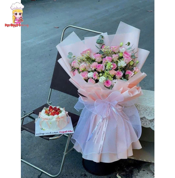 Combo hoa  và bánh siêu hot 2025 tại Kẹo Ngọt