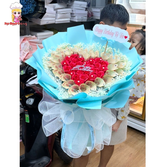 Hoa tiền tờ 200k tặng người mình thương