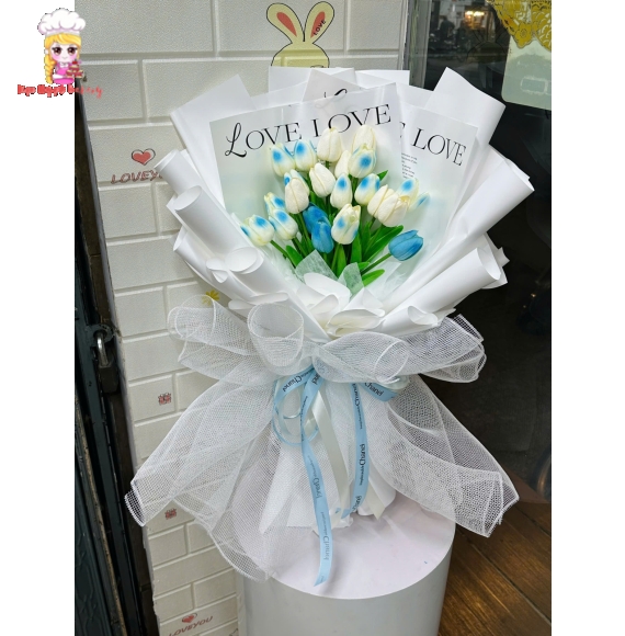 Mẫu bó hoa sáp tulip mẫu đẹp 2026