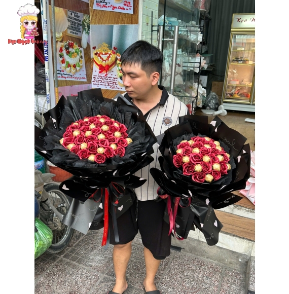 Mẫu bó hoa mừng valentine tại tân phú