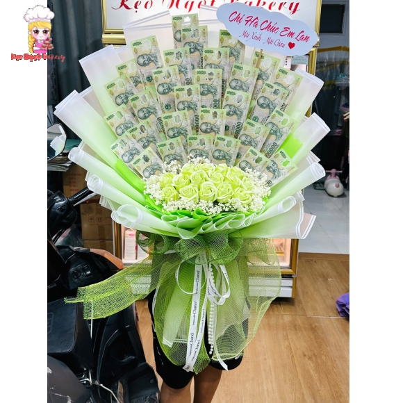 Hoa tiền tờ 100k tặng em yêu