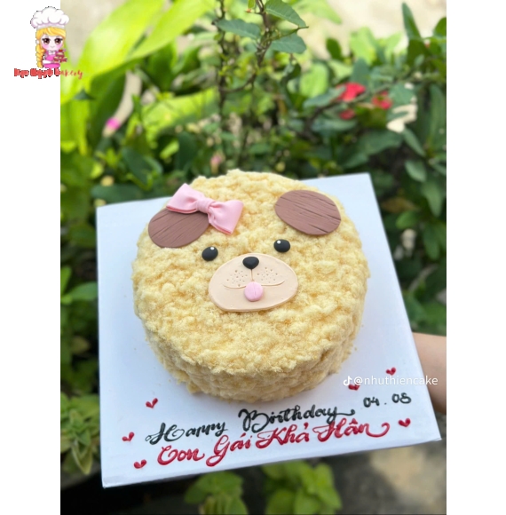 Bánh bông lan trứng muối tạo hình dễ thương