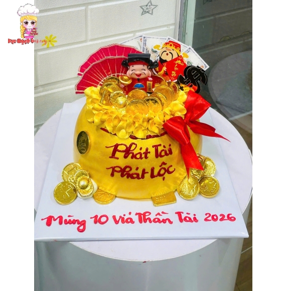 Bánh Kem Khai Trương Tone Vàng