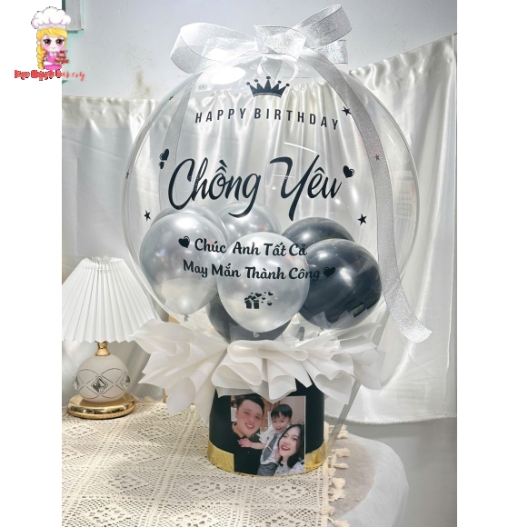 Bóng bay rút tiền tặng chồng yêu hot 2026