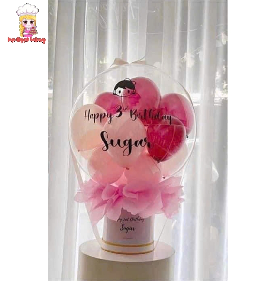 Bóng bay rút tiền tặng bé gái tone hồng hot 2026