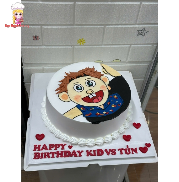 Bánh kem dành cho idol live tik tok vẻ hình chibi