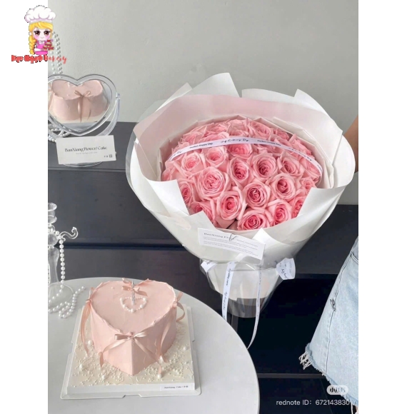 Mẫu hoa sáp hot trend 2026 tại Kẹo Ngọt tone hồng 