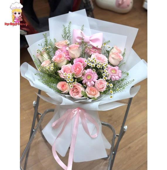 Bó hoa theo phong cách hàn quốc hot 2026