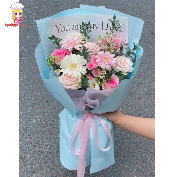 Bó hoa theo phong cách hàn quốc hot 2026 tại tân phú