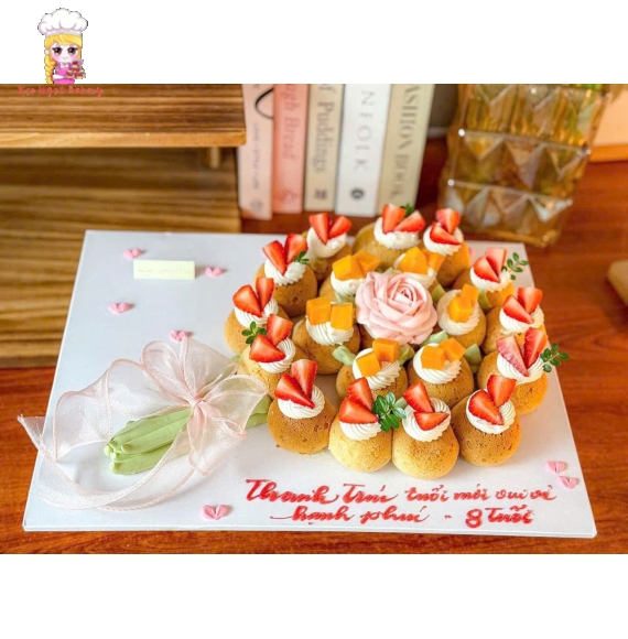 Bánh Su kem tạo hình bó hoa