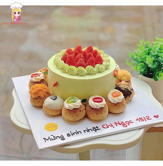 Bánh Su kem kết hợp bánh sinh nhật hot tại tân phú