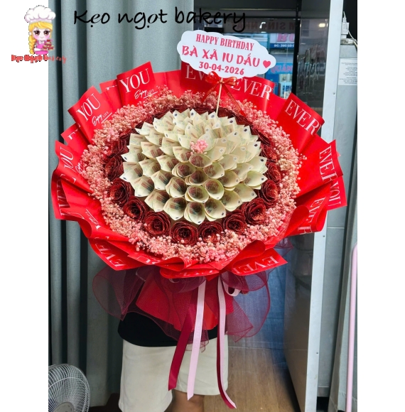 Hoa tiền 200k tặng bà xã 