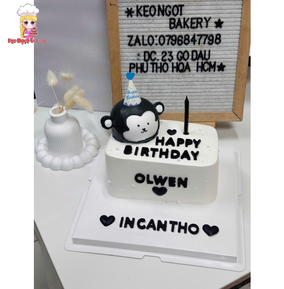 Bánh kem tone trắng siêu sang cho các bạn nam 