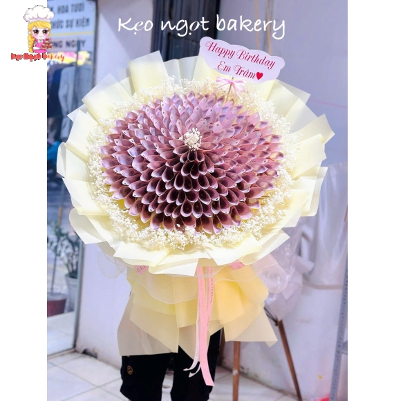 Bó hoa tiền tờ 50k bó tròn hot 